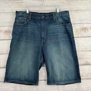 Levi's 569 Loose Straight Jean Shorts Mens 40 Blue Medium Wash Denim